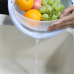 Kitchenware Eco-friendly Plastic Rotatable Drain Basket Fruit Vegetable Food Colander