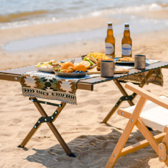 BNcompany folding portable camping Coffee Table egg roll table for outdoor picnic Lawn Garden Table
