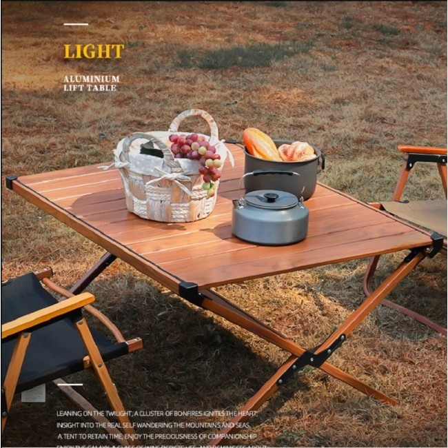 BNcompany folding portable camping Coffee Table egg roll table for outdoor picnic Lawn Garden Table