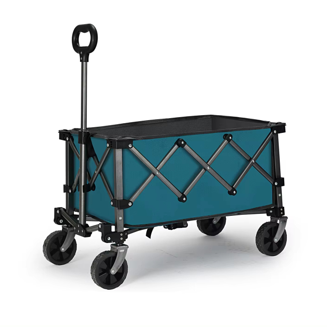BNcompany Portable Outdoor Wheelbarrow Foldable Camping Cart with Hand Luggage for Shopping Tour Beach Fishing OEM Supported