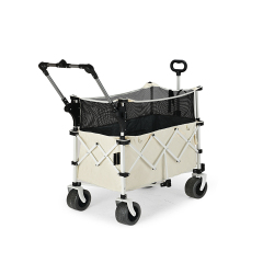 BNcompany Collapsible Folding Wagons Carts Large Capacity Beach Wagon with All-Terrain Big Wheels Outdoor Camping Shopping
