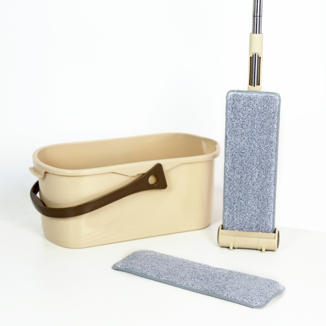 High Quality Portable Home Floor Cleaning Mop Set Squeeze Flat Mop Bucket