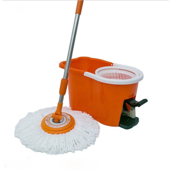 360 Magic Foot Pedal Mop Bucket Spin Dual-Action Floor Mop Cleaning