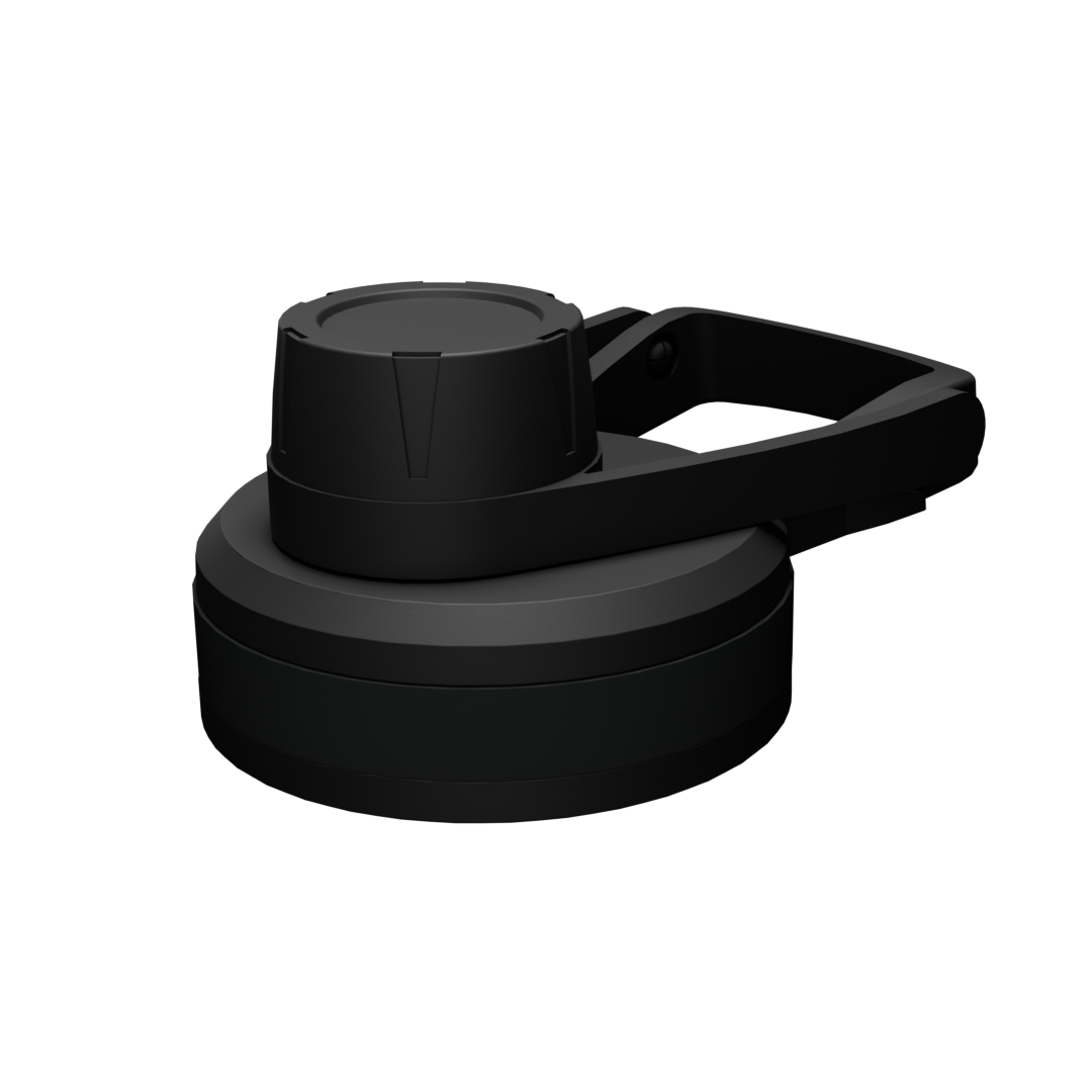 A spout cap with a handle for easy pouring and a secure, leak-proof seal