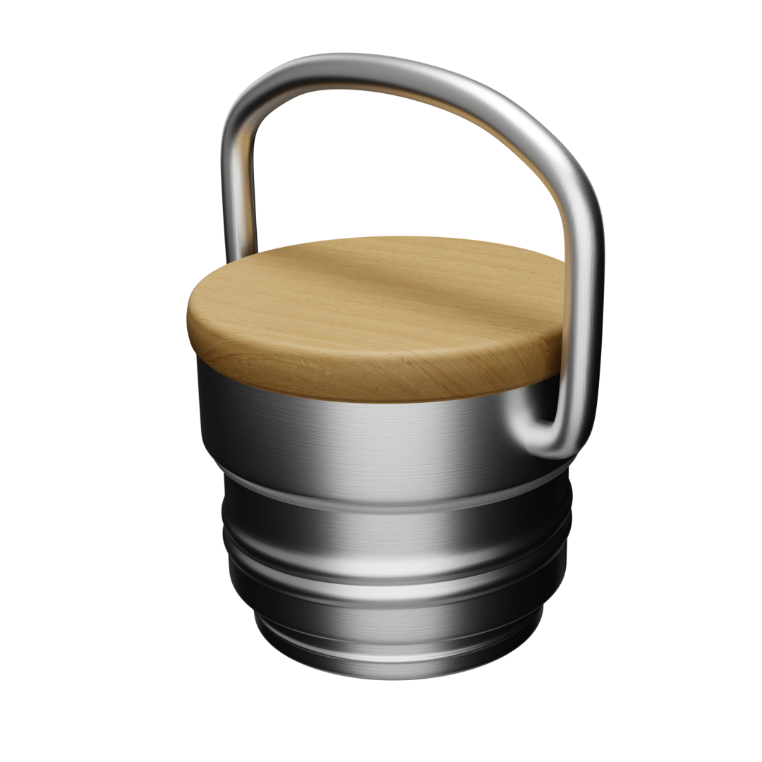 Wooden-Top Screw Cap with Handle