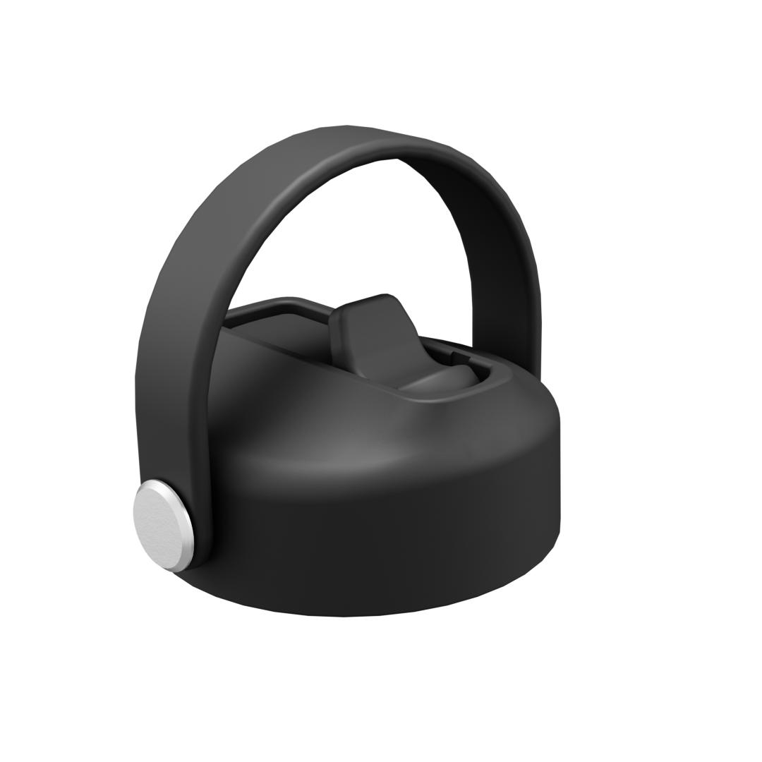 Складная трубочка с широким горлышком и гибкой ремешковой крышкой, версия 1.