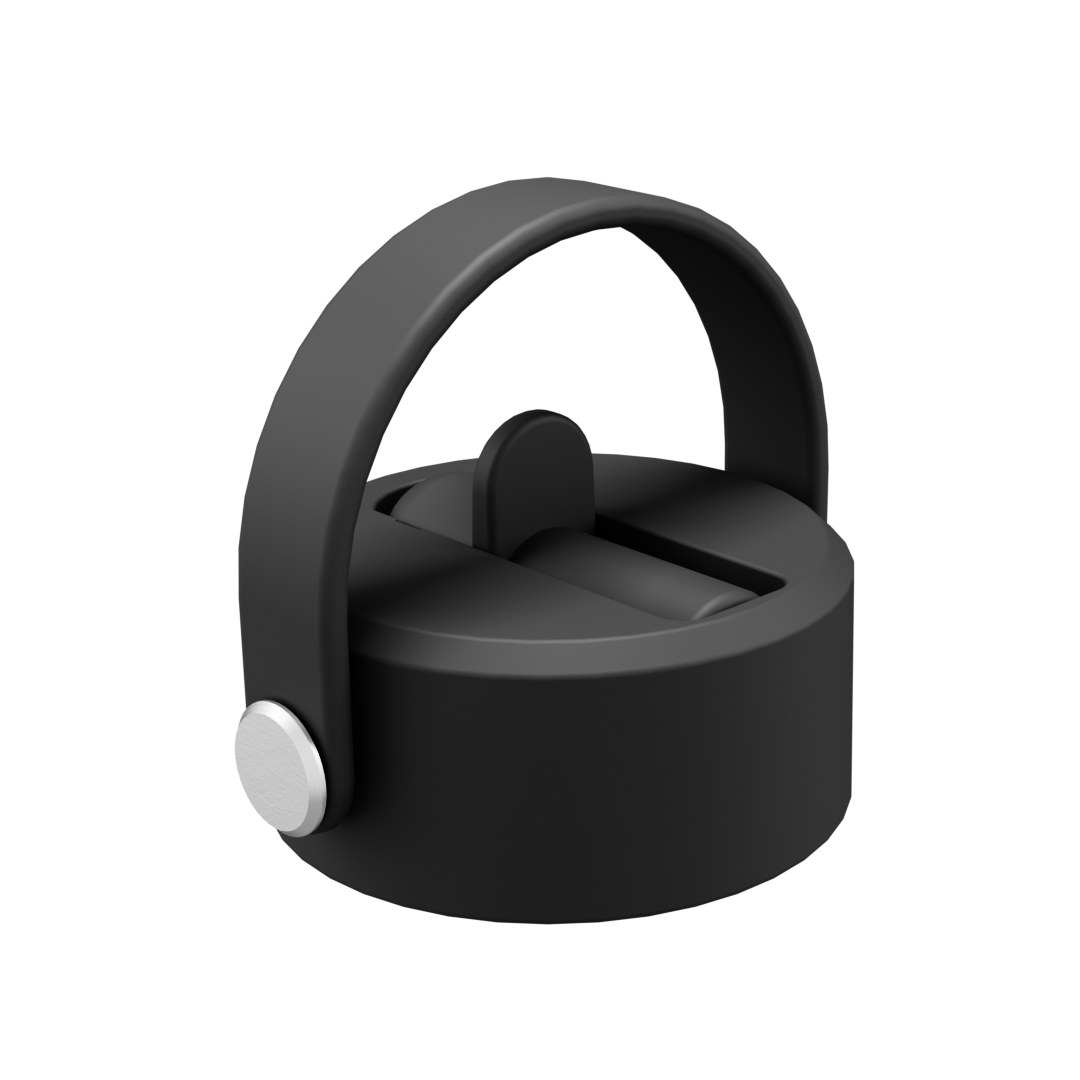 Складная трубочка с широким горлышком и гибкой ремешковой крышкой, версия 2.