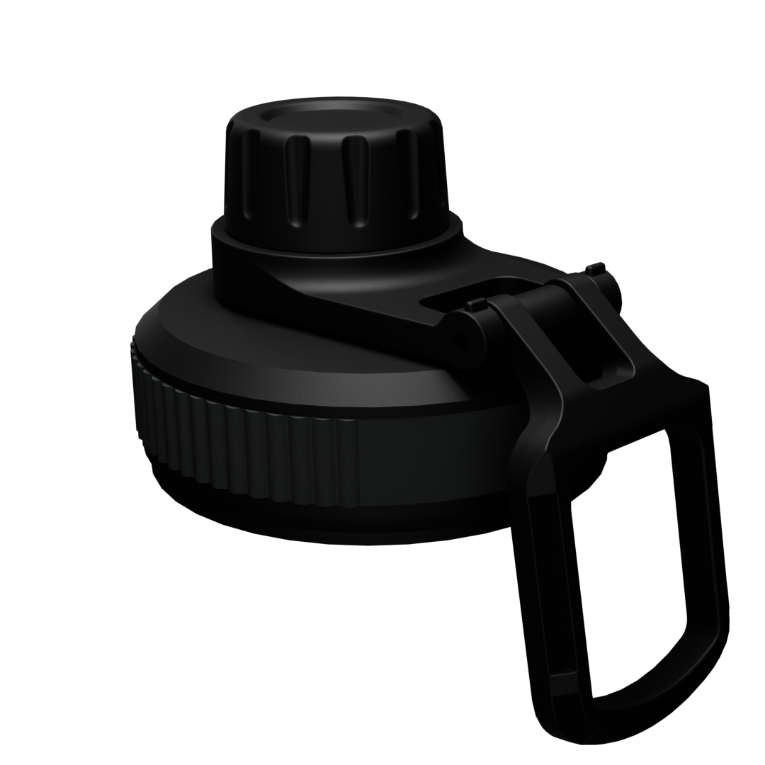 Leak-proof, twist-to-drink spout, foldable handle for portability, anti-slip textured edge, ideal for outdoor use.