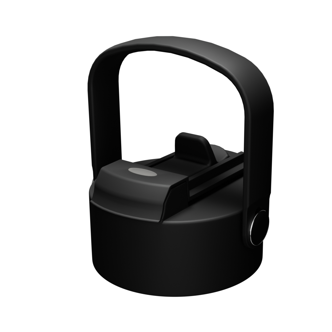 Wide mouth 2-in-1 straw lid with handle