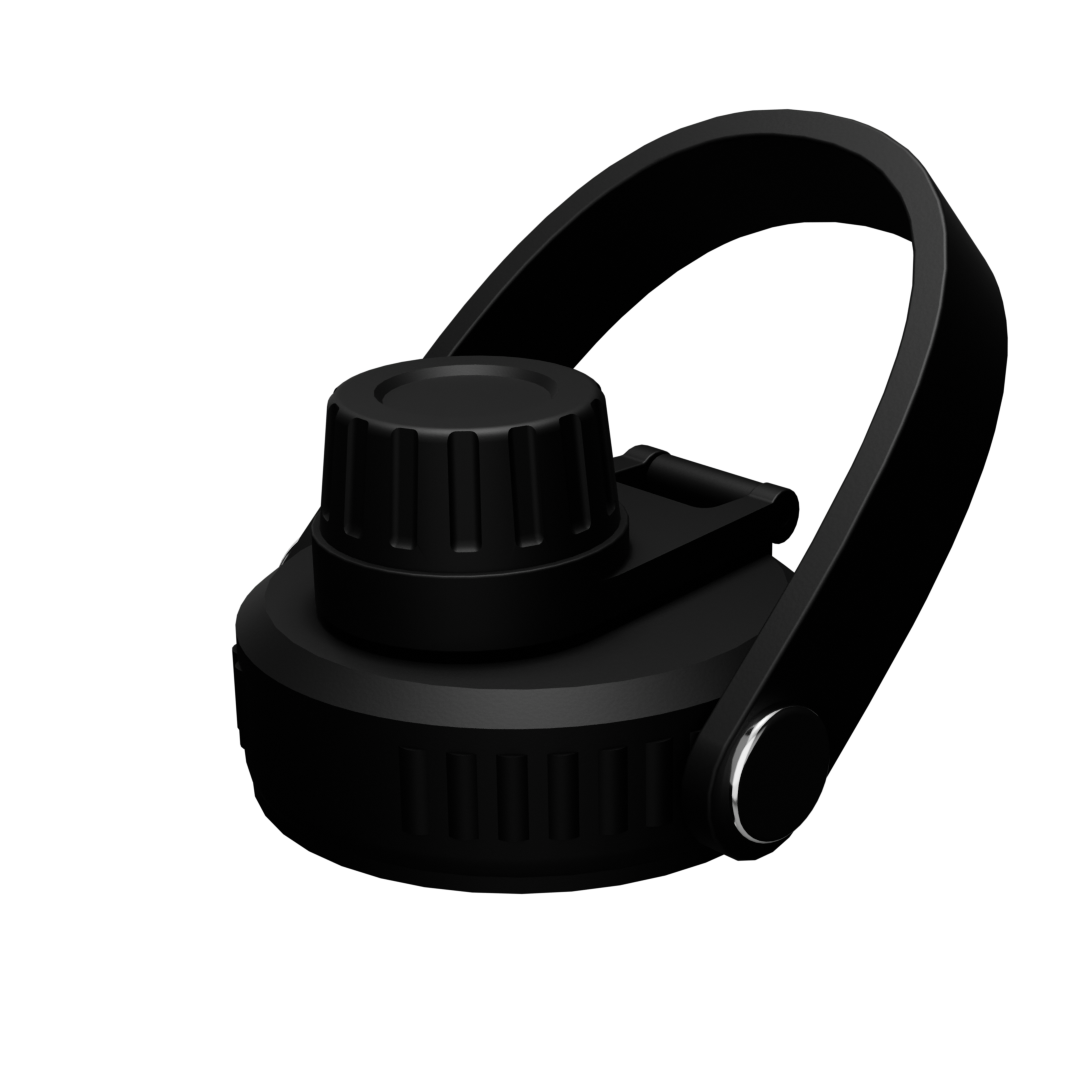 Twist-operated spout for direct sipping, handle featuring metal detailing for robust portability and sleek design, crafted for convenient on-the-go hydration.