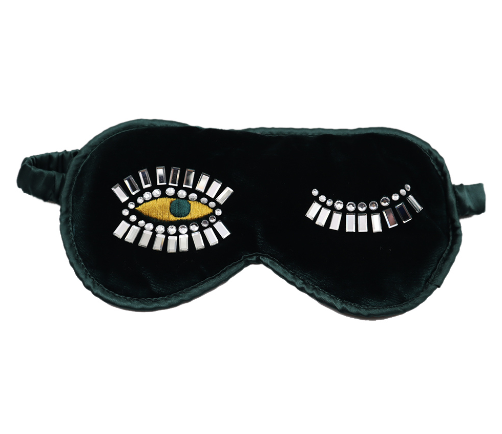  S VICTORY SYMBOL 100% Pure Linen Sleep Eye Mask